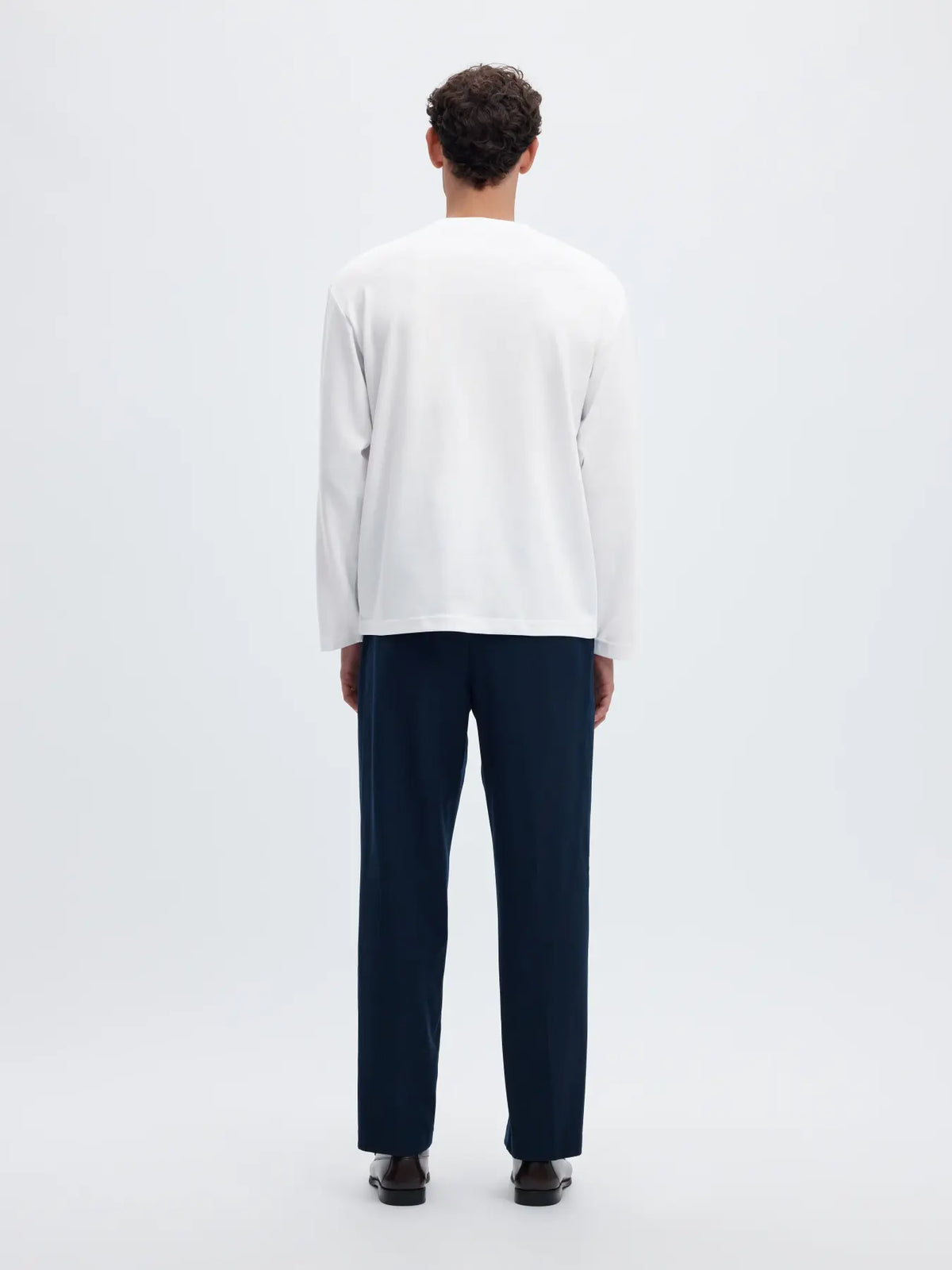 LS O-NECK TEE WHITE
