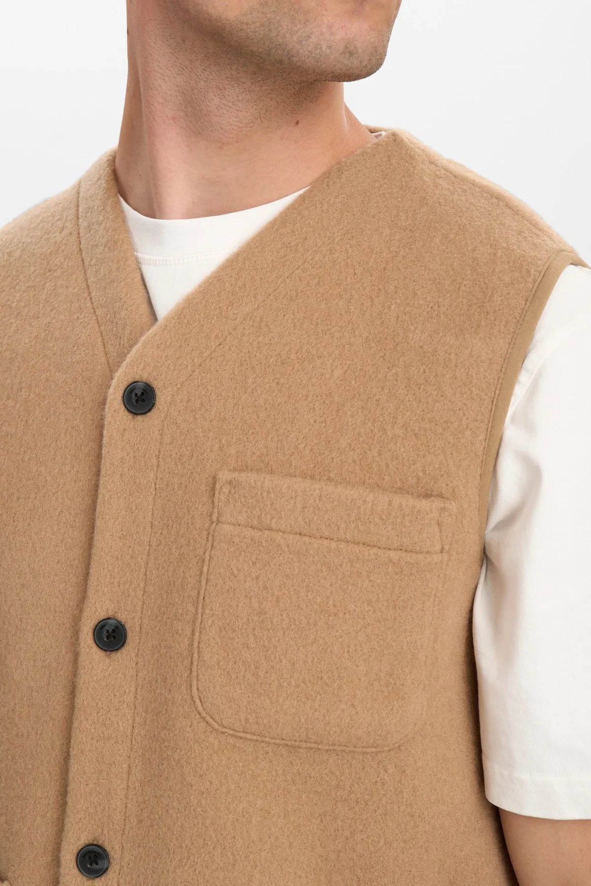 BOILED WOOL VEST