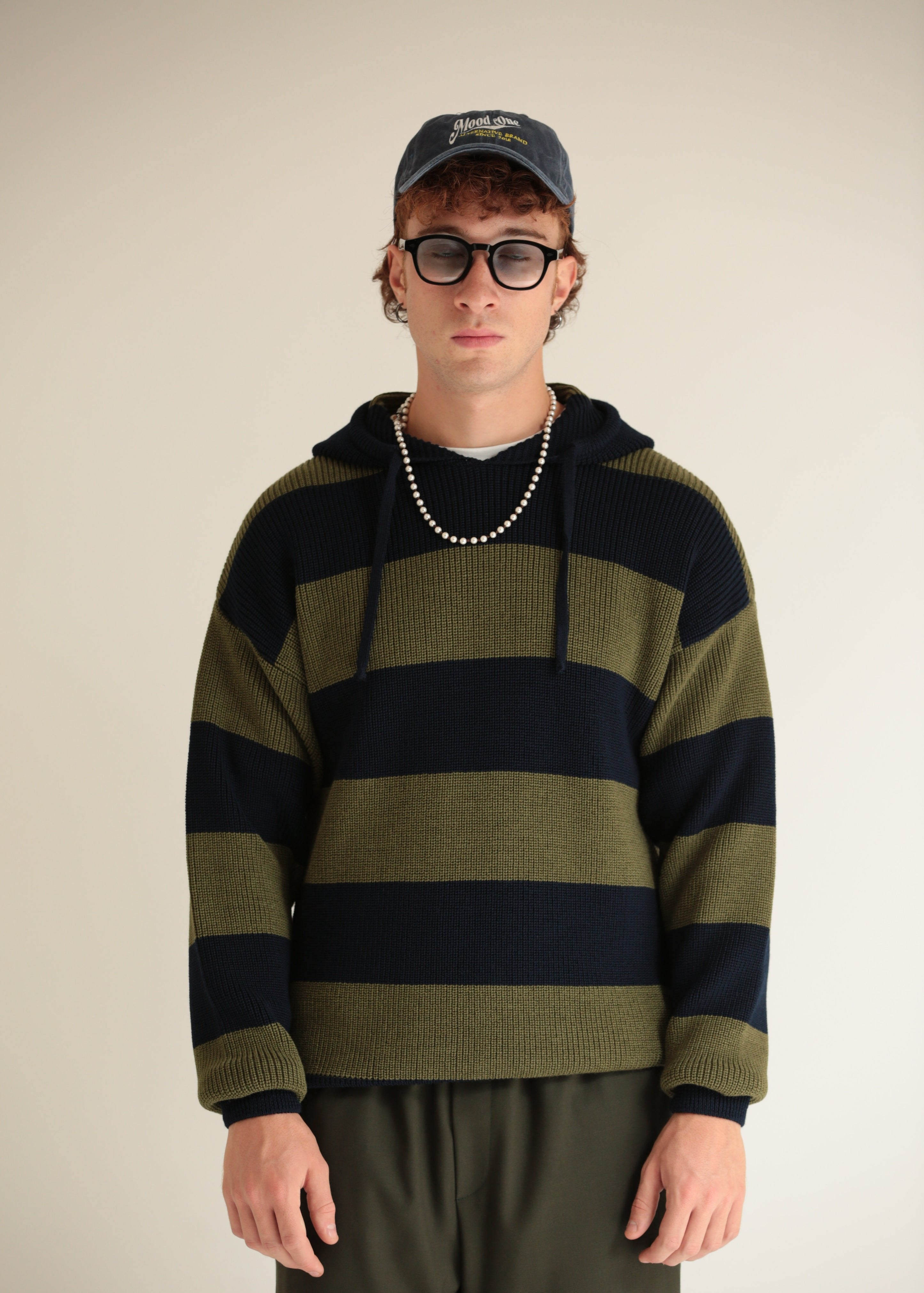 MOOD ONE HOODIE STRIPE KNIT