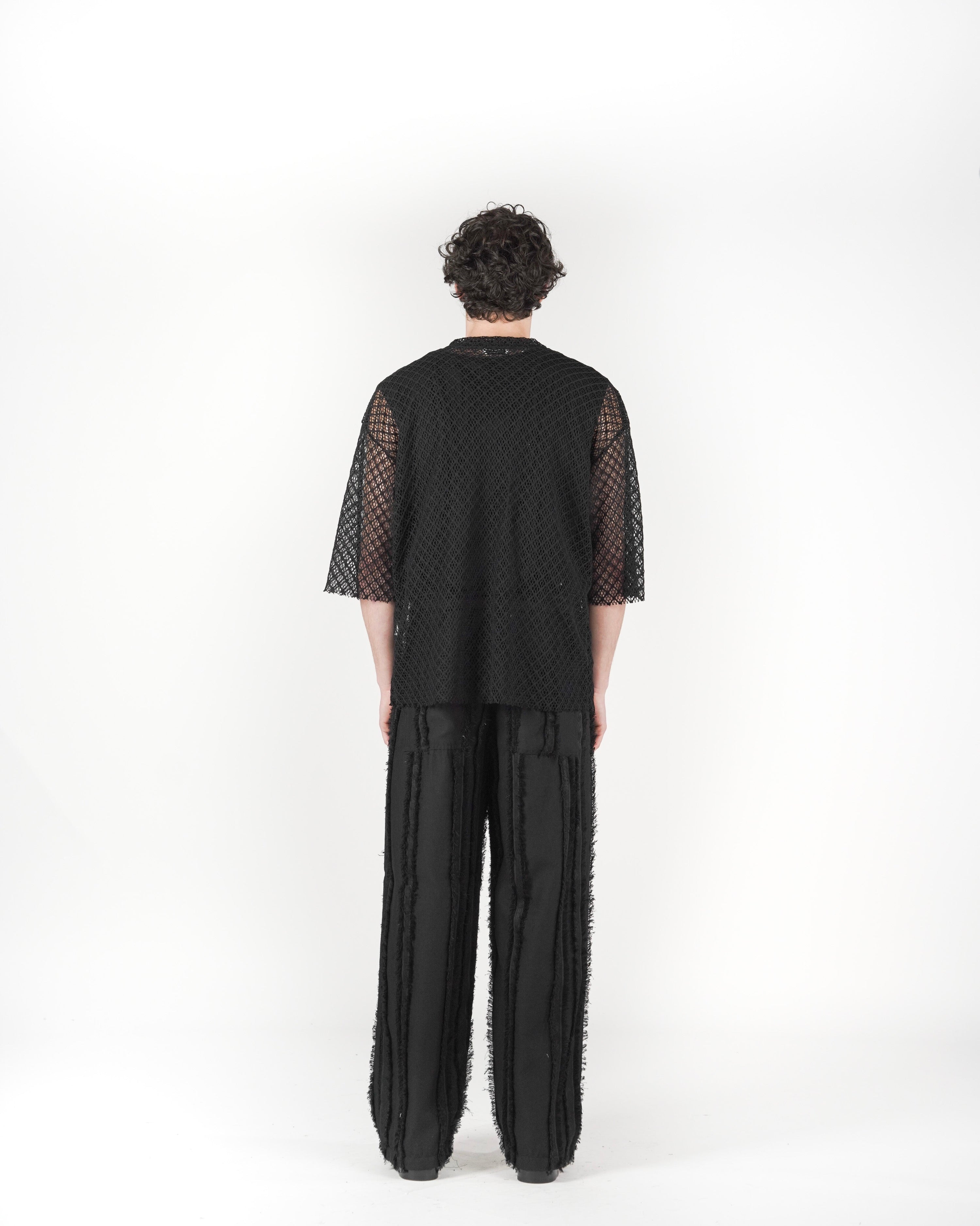 MACRAME T - SHIRT BLACK | MOOD ONE