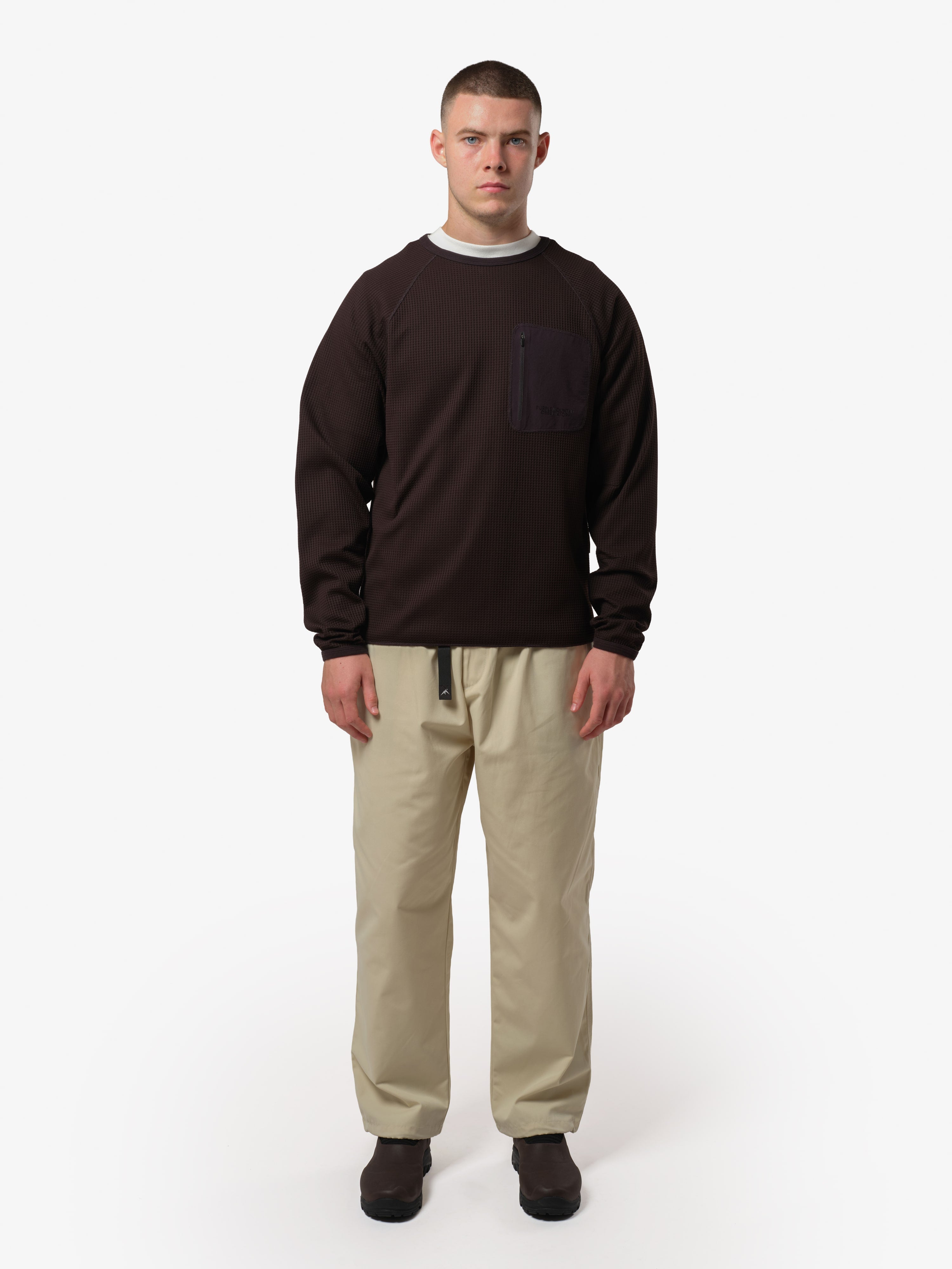 WAFFLE TEE LS