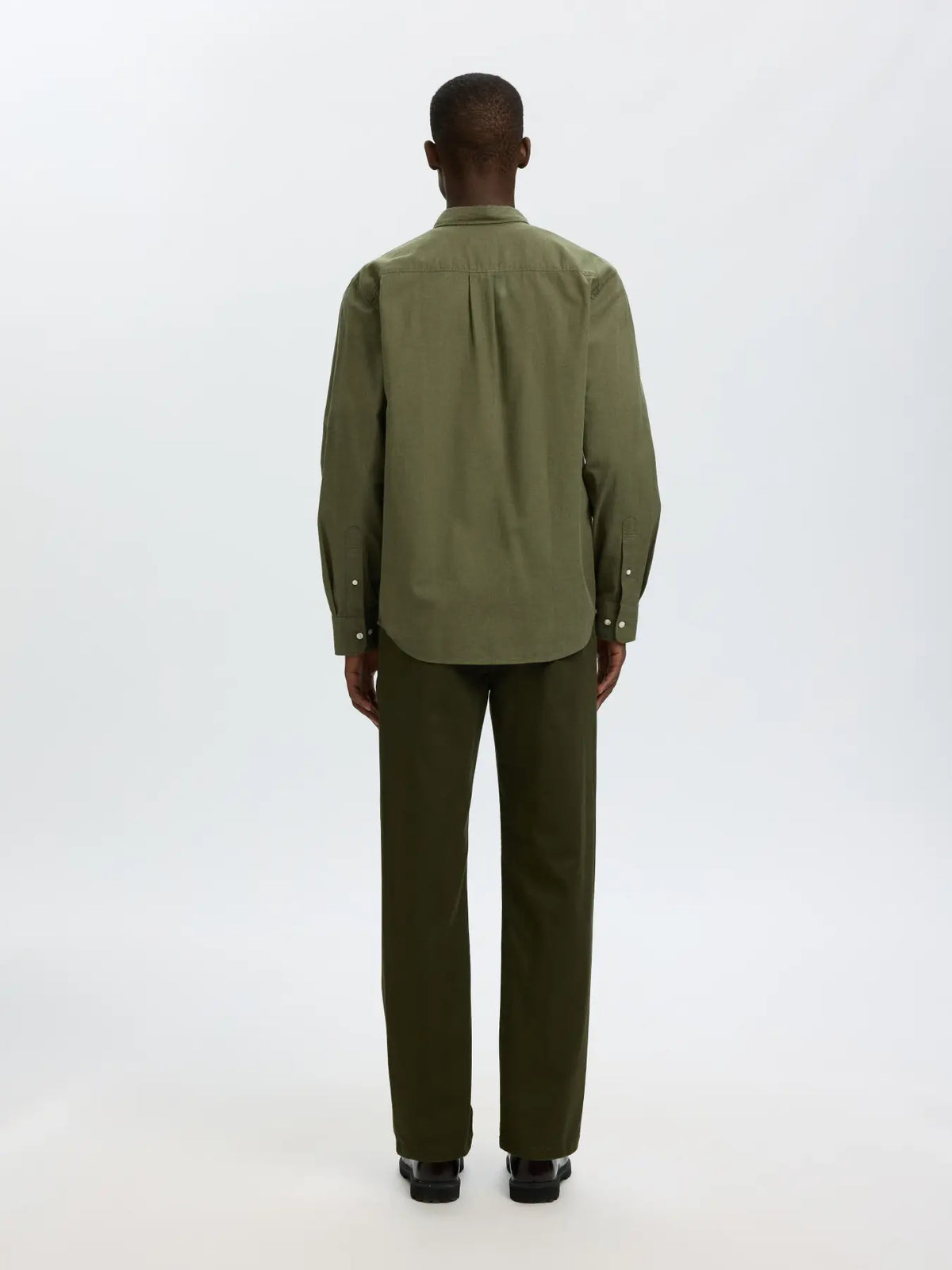 JAY REG LONGSLEEVE SHIRT VETIVER MELANGE