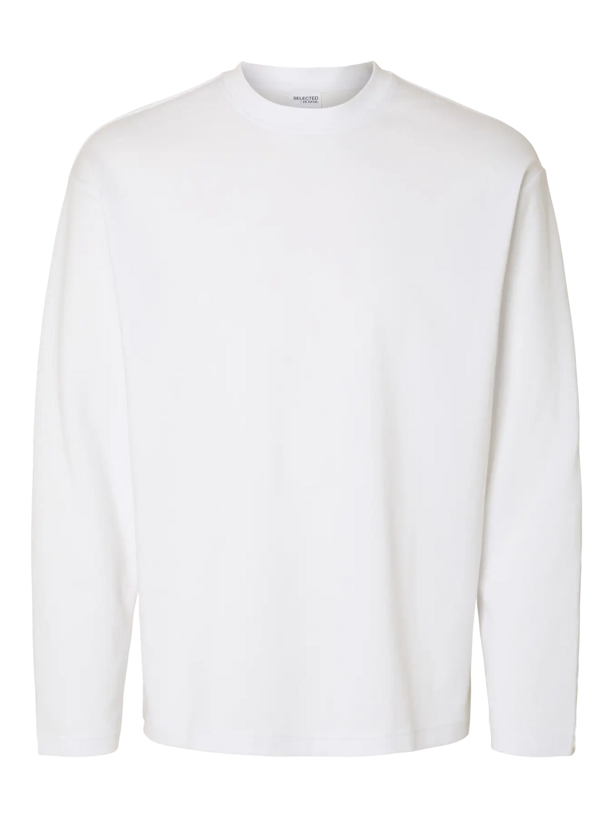 LS O-NECK TEE WHITE
