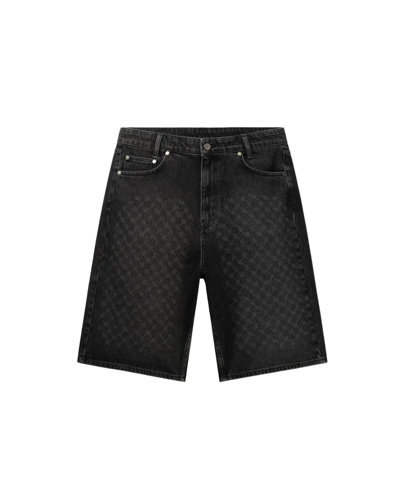 LASER MONOGRAM DENIM SHORTS