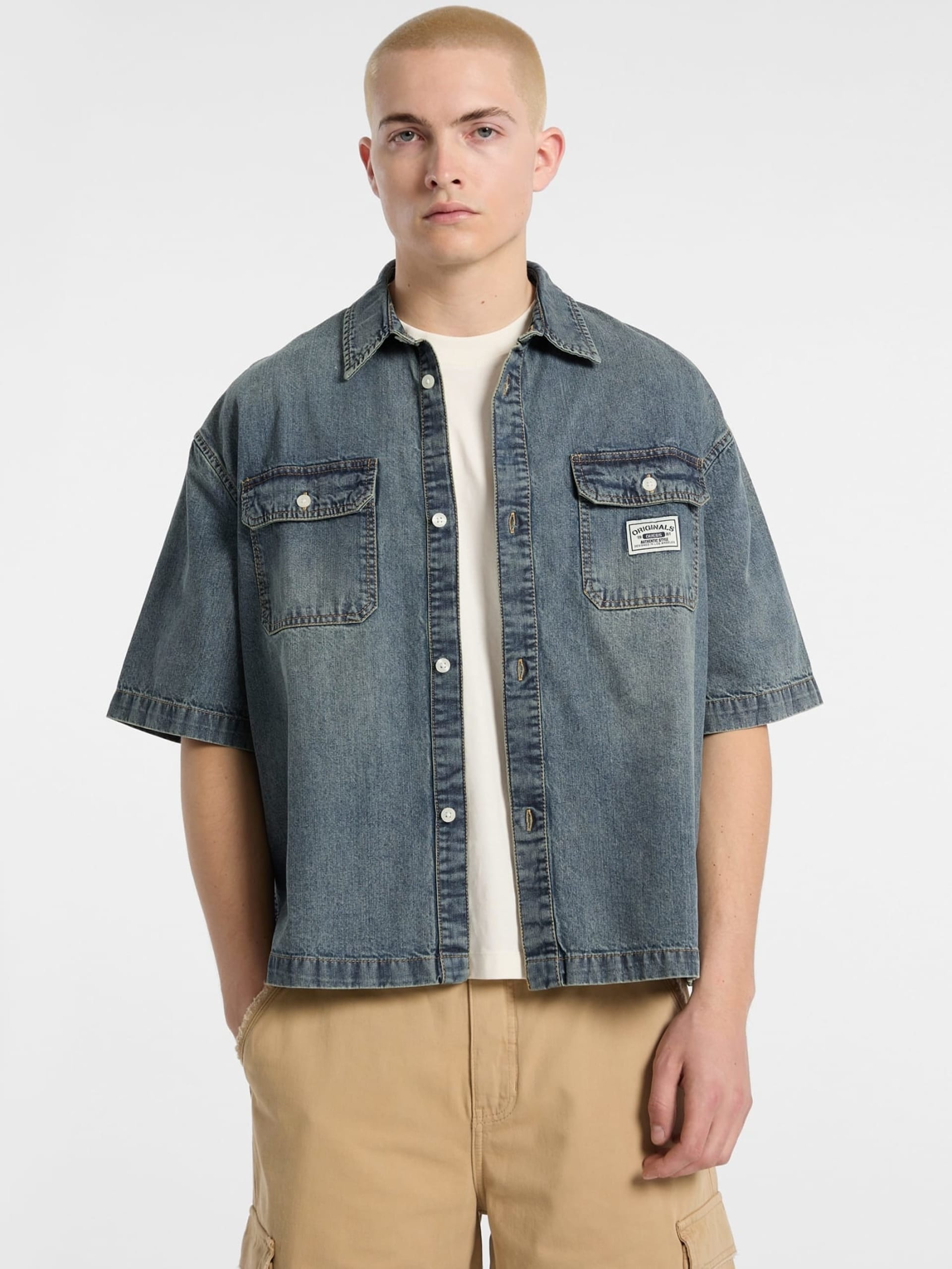 GUESS ORIGINALS DENIM BOXY SHIRT