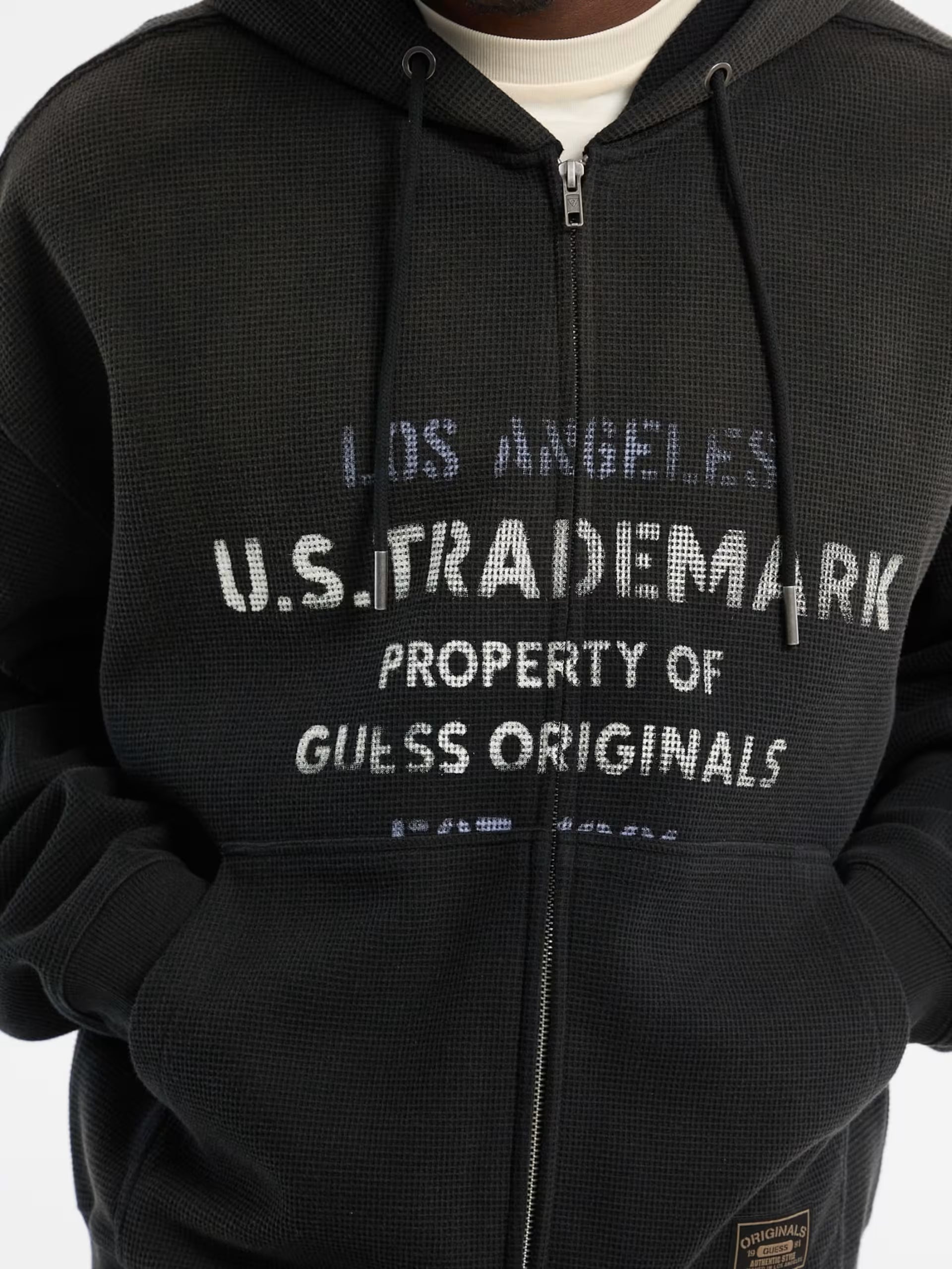 WAFFLE ZIP HOODIE