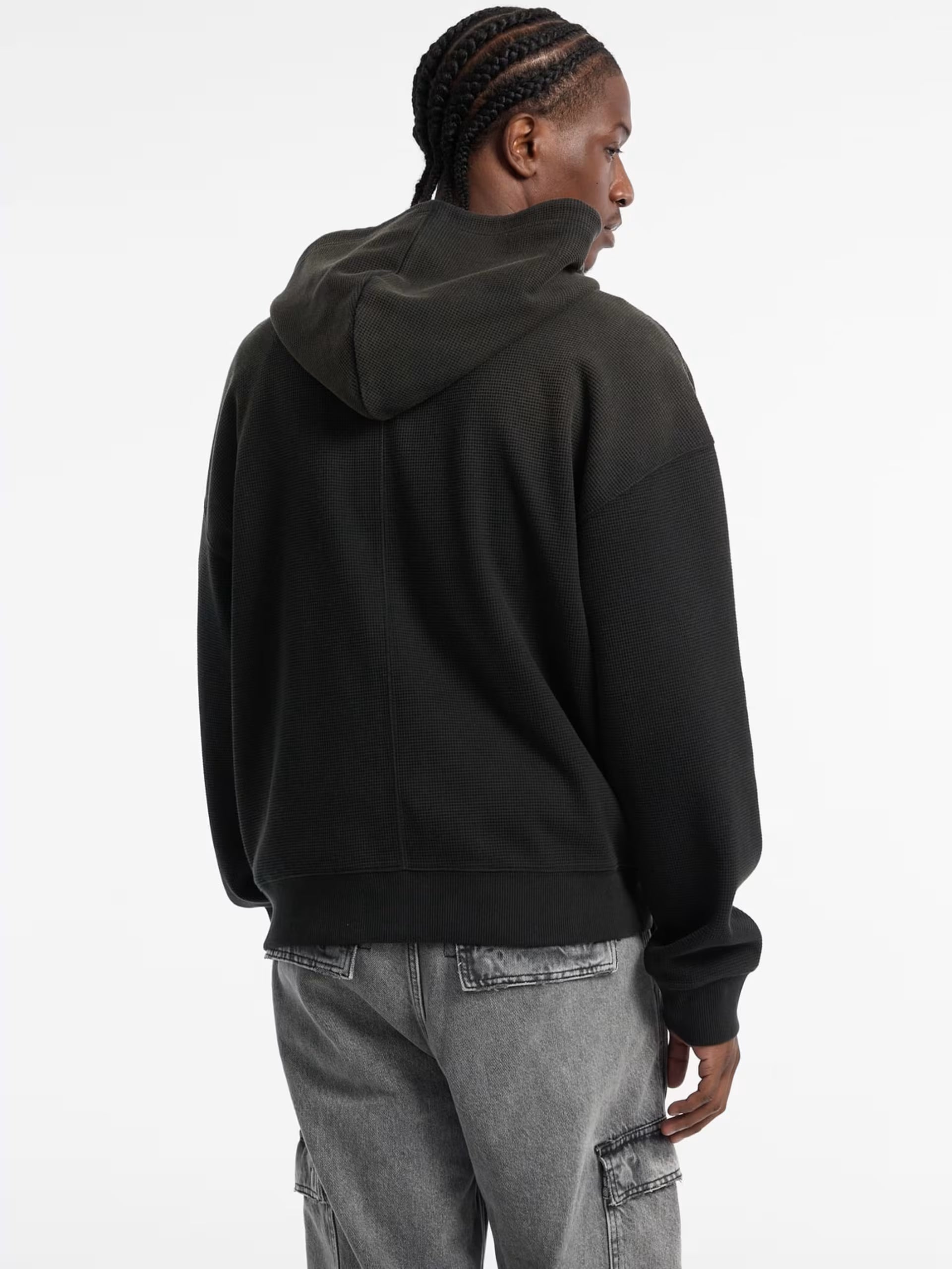 WAFFLE ZIP HOODIE