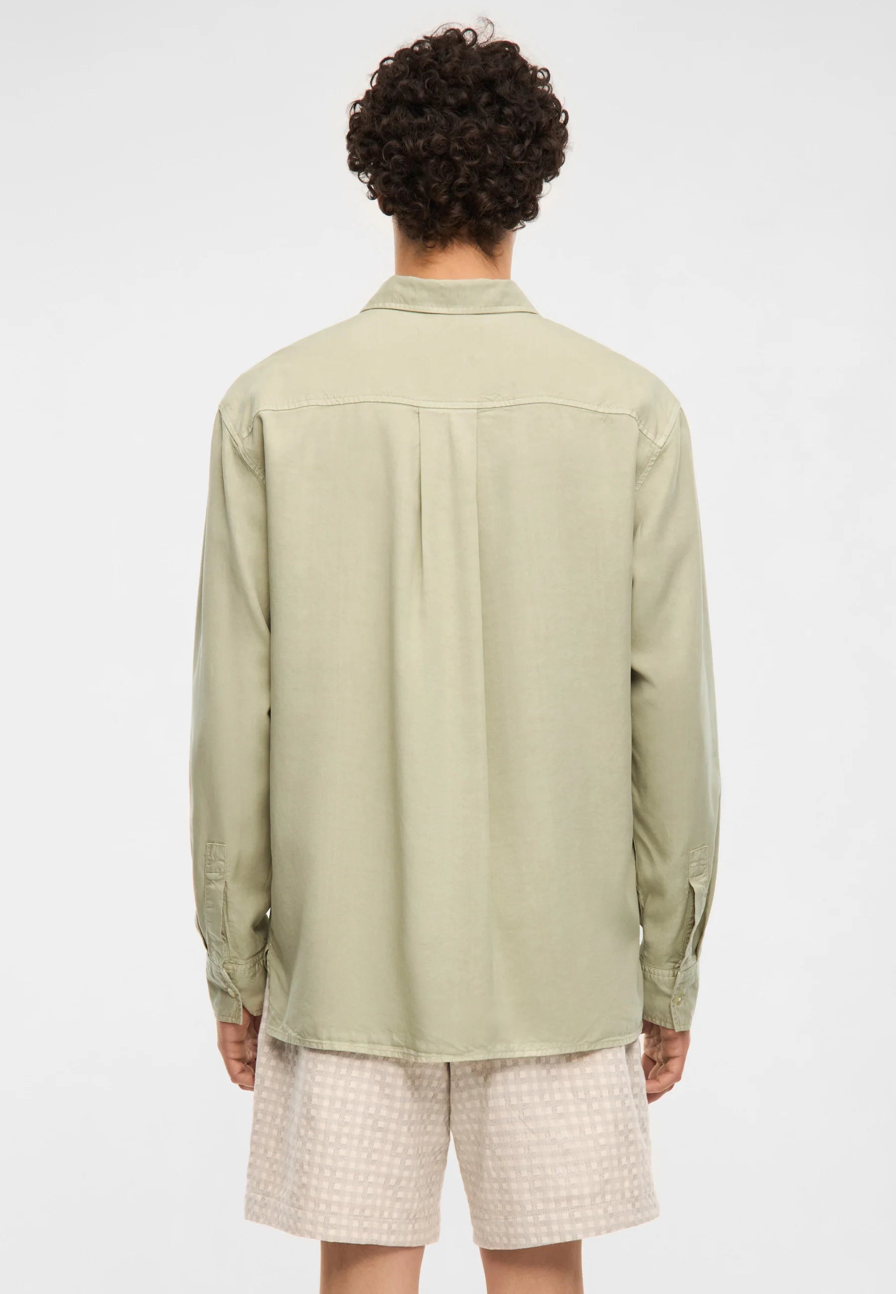 OSSIAN SHIRT LONGSLEEVE SILVER GREEN | ELVINE