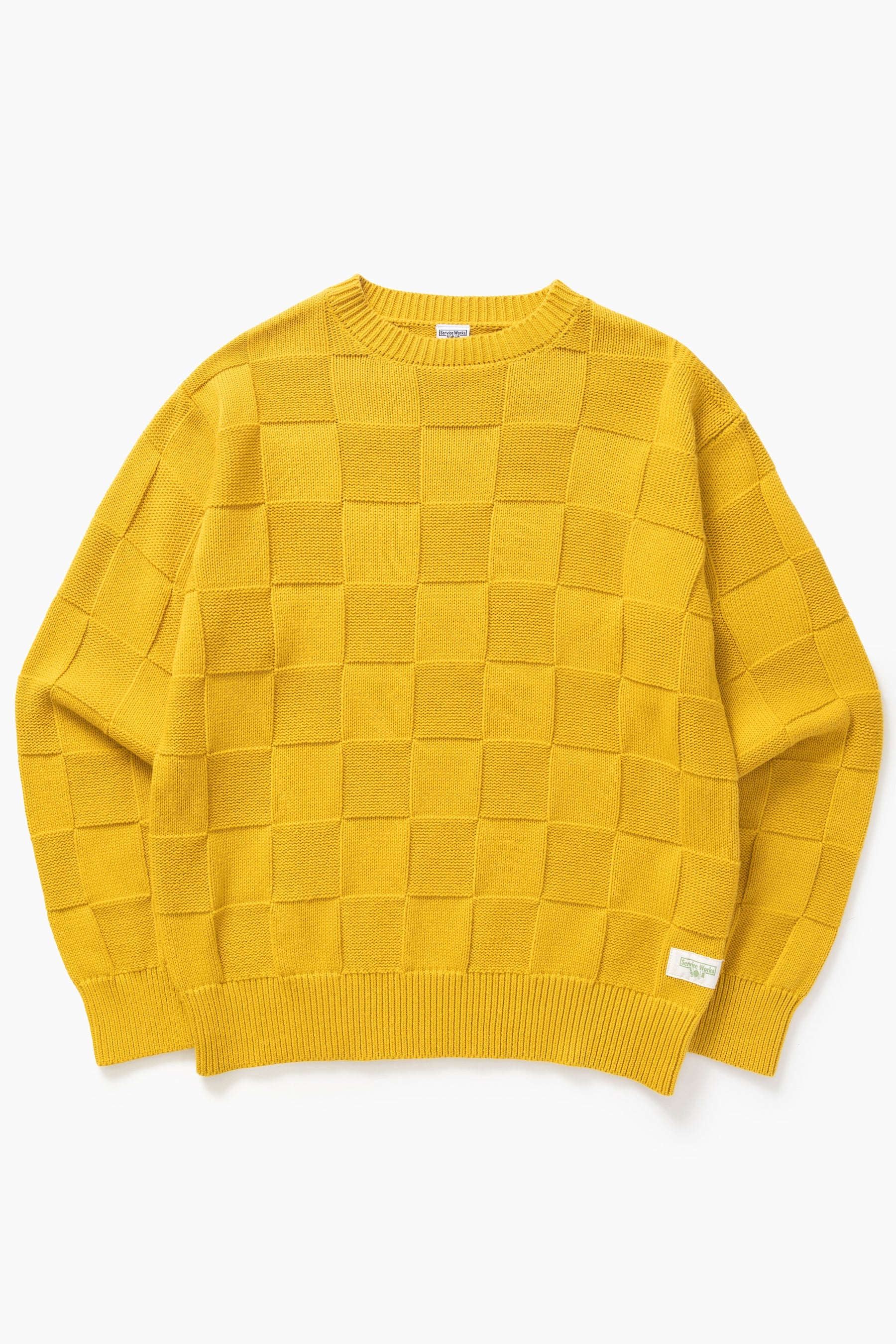 CHECK KNIT CREWNECK