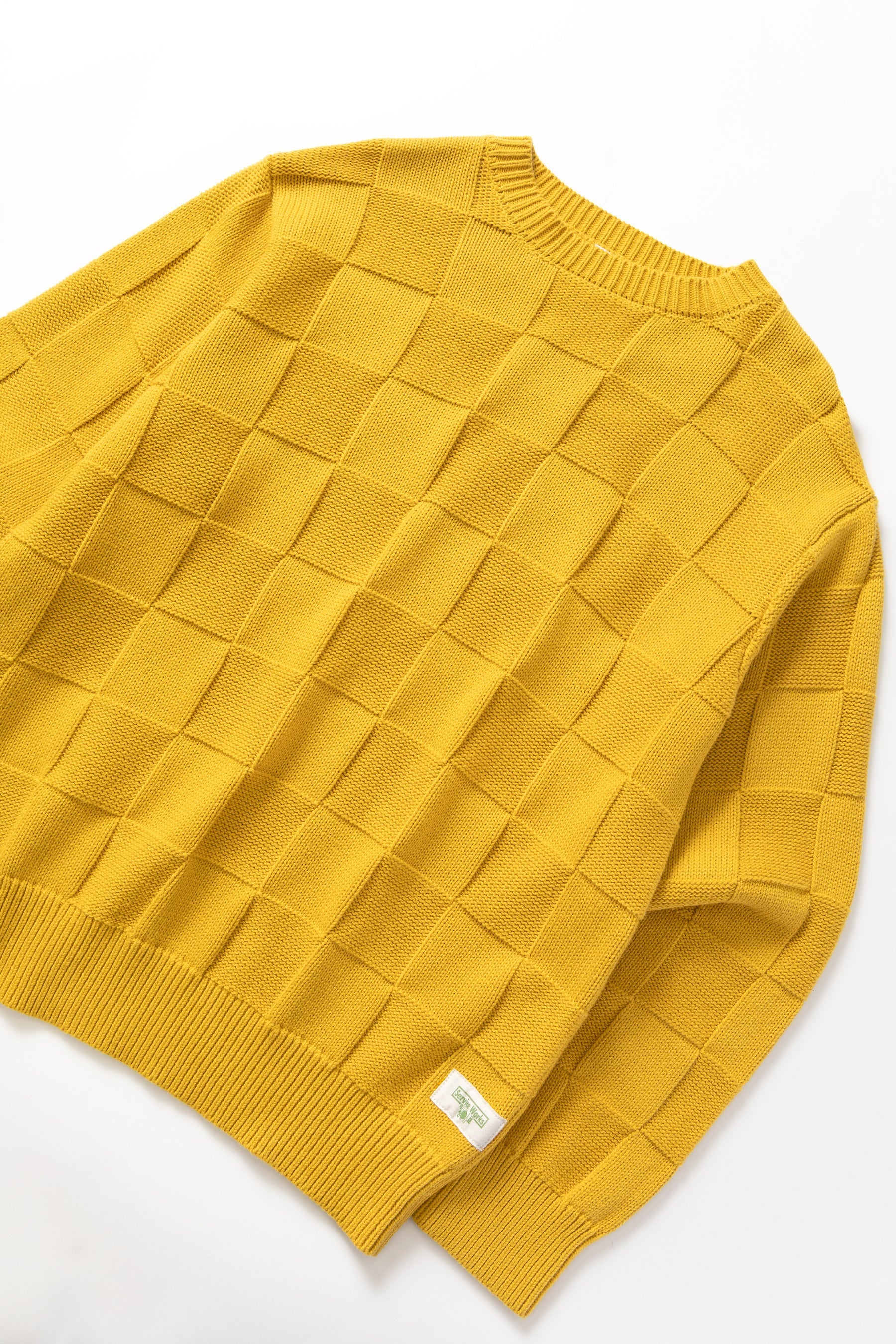 CHECK KNIT CREWNECK