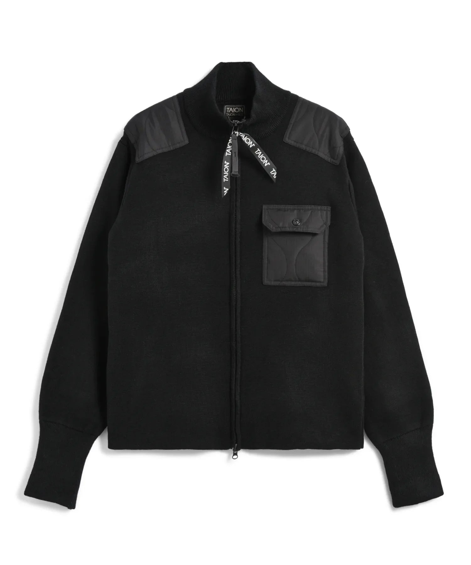 MILITARY HIGH NECK ZIP KNIT