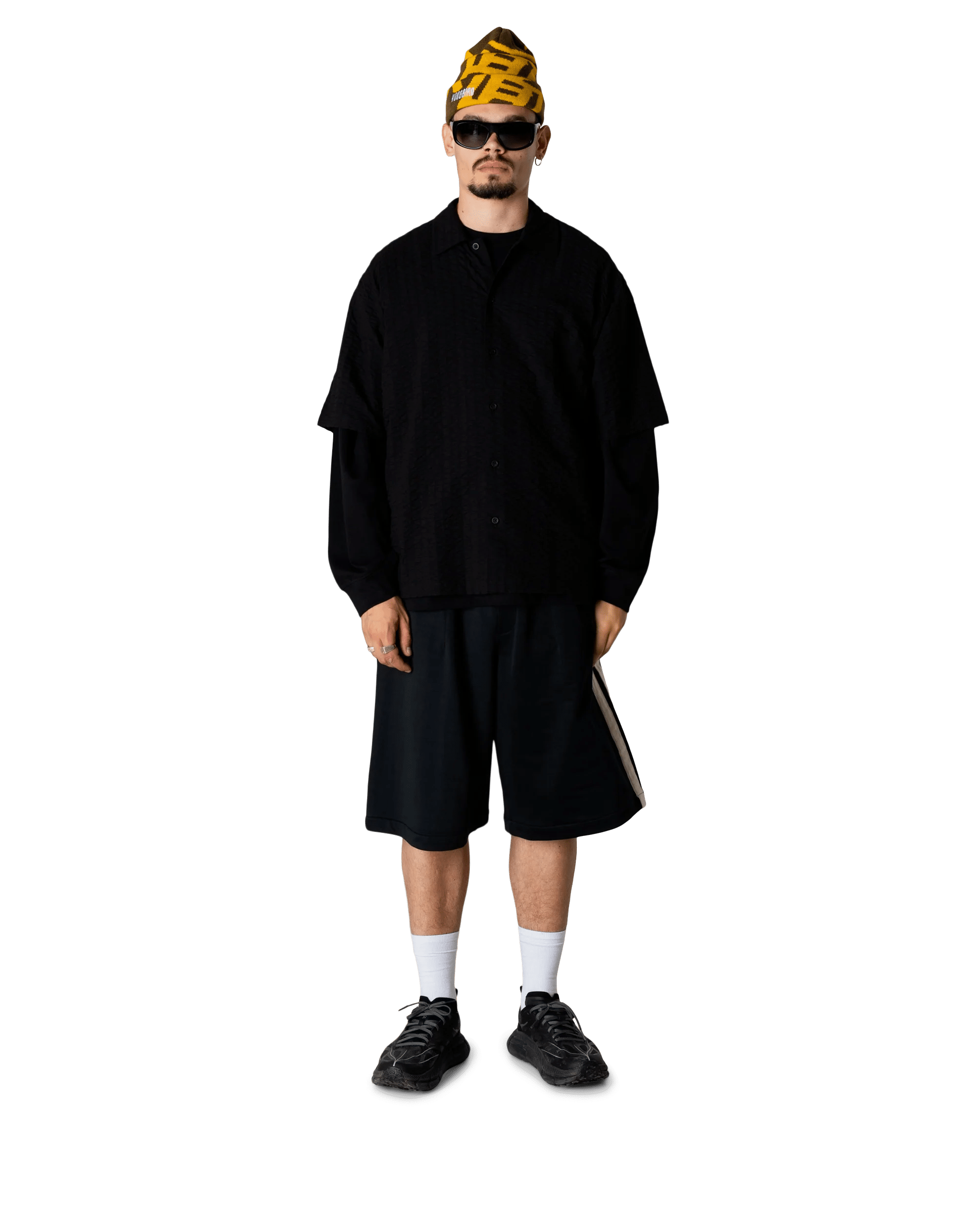 CHANG TRACK SHORTS BLACK | WOODBIRD