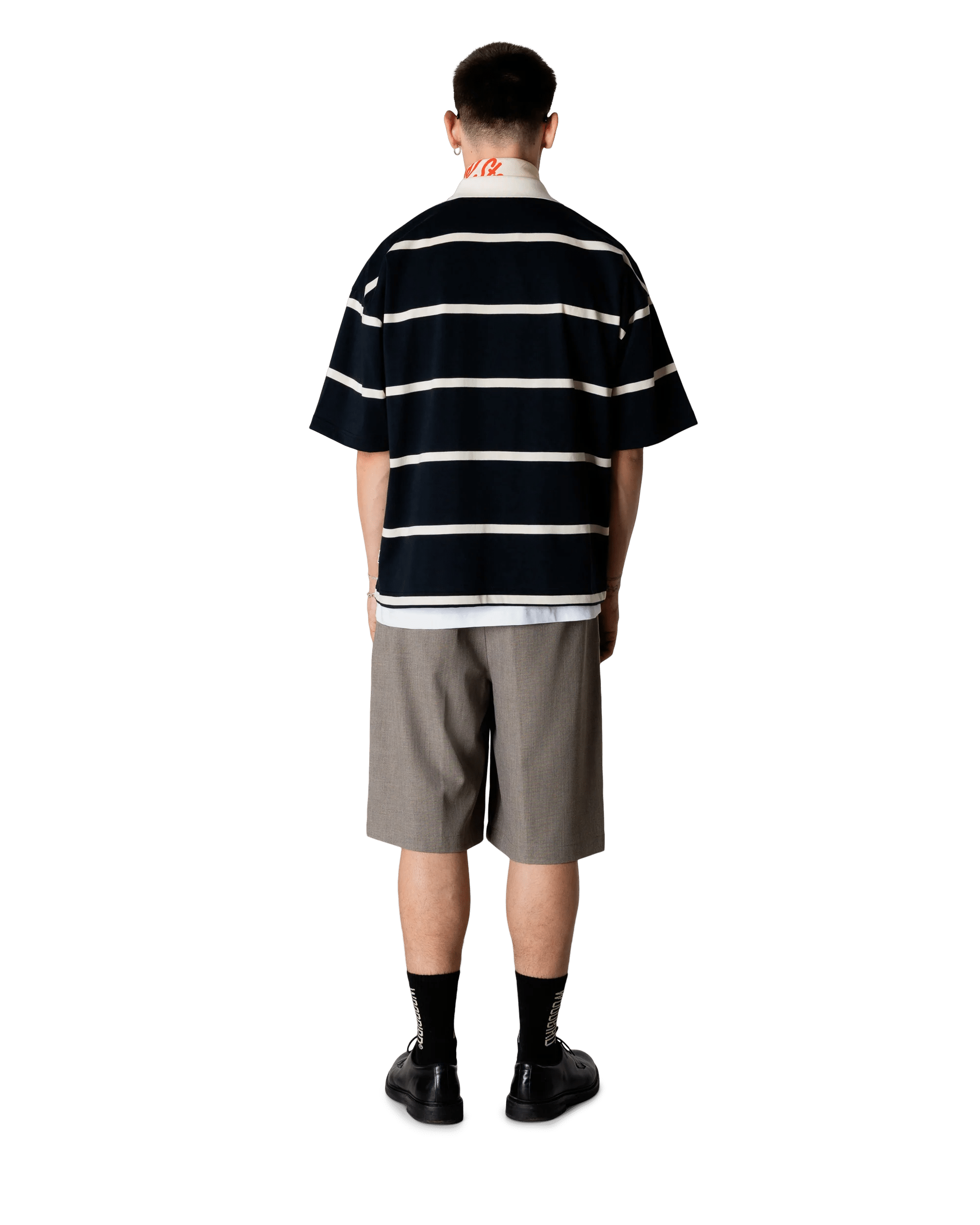 STRIPE ZIP POLO SS | WOODBIRD