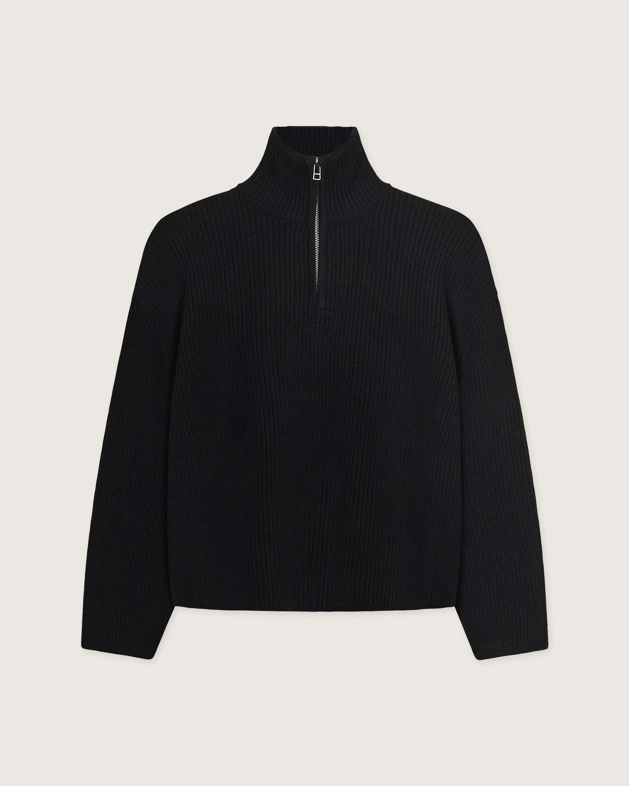 WOOL KNIT HALF ZIP