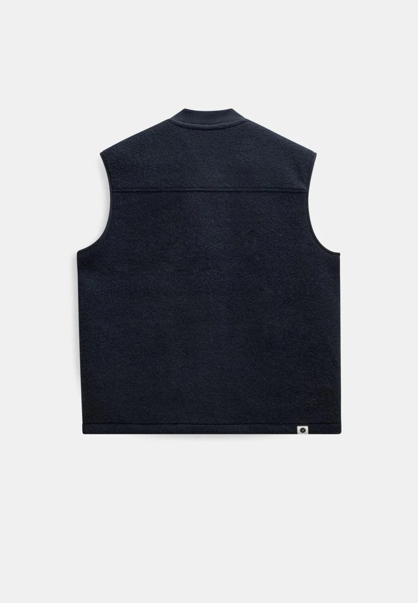 AKROBIN BOILED WOOL GILET | ANERKJENDT