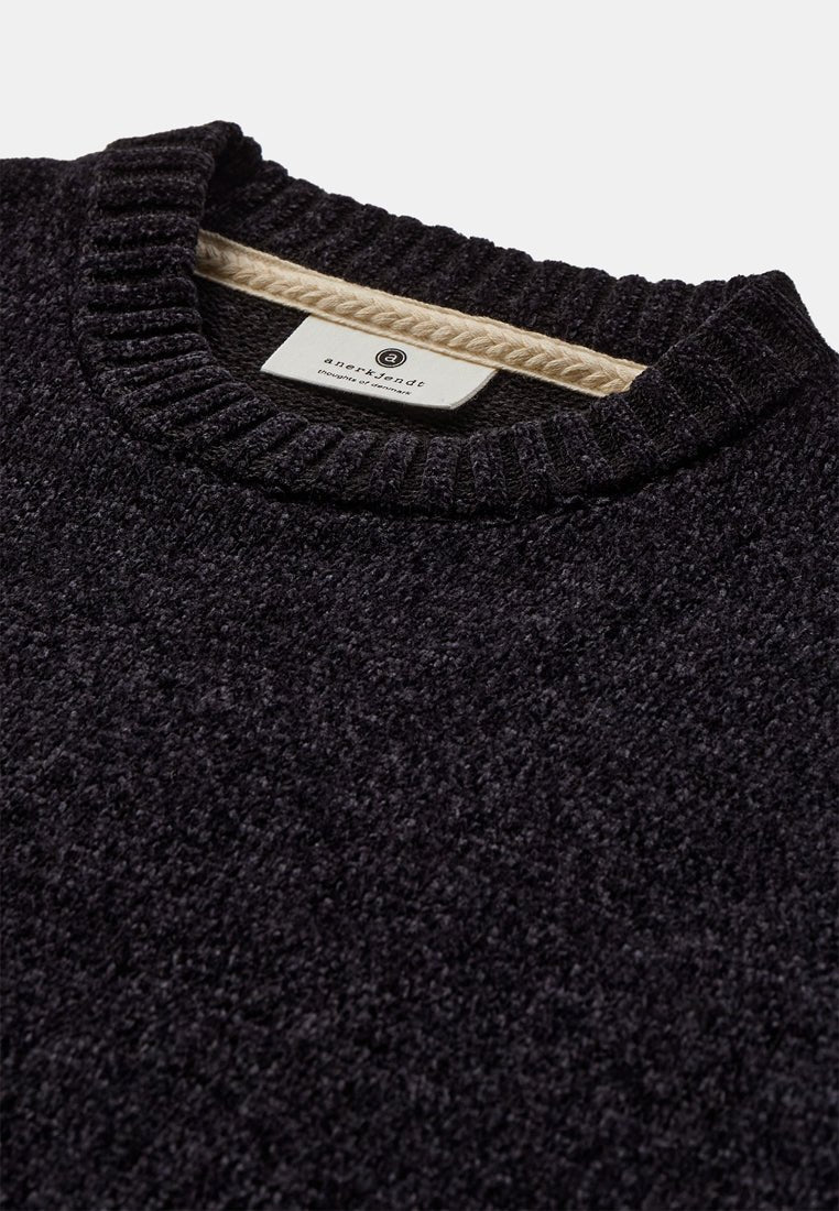 AKSUNE CHENILLE KNIT CAVIAR | ANERKJENDT