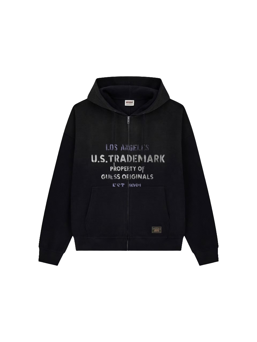 WAFFLE ZIP HOODIE