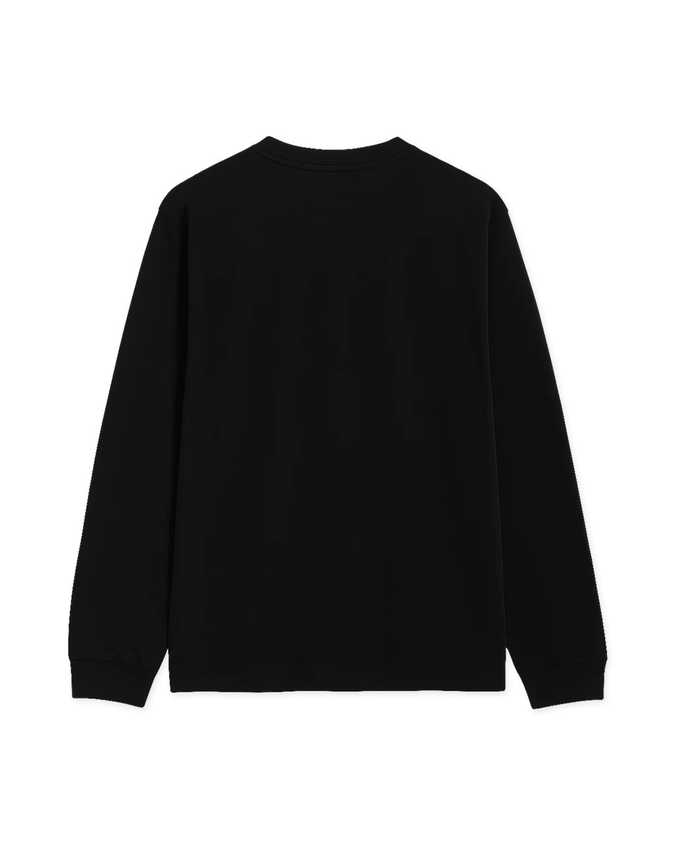BAINE LS T-SHIRT BLACK | WOODBIRD