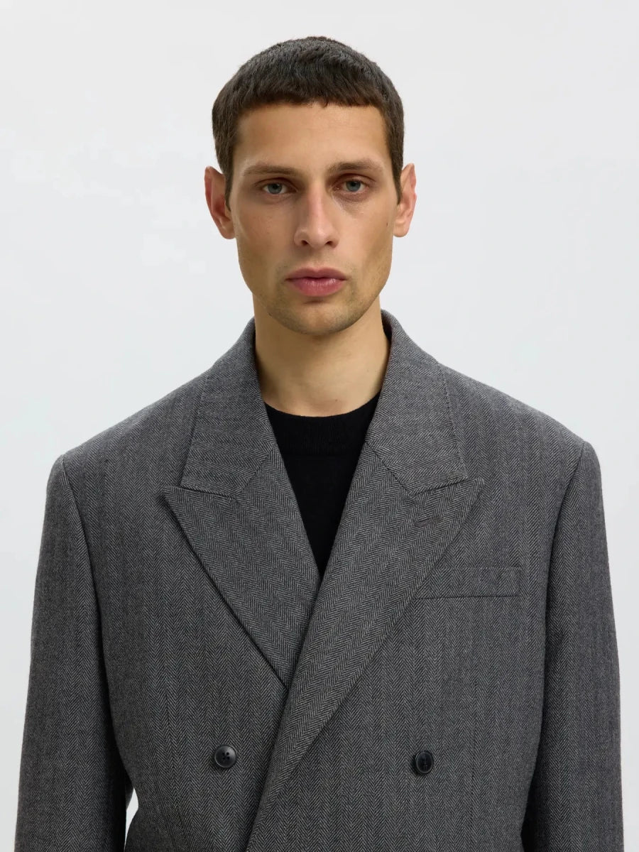 BROOKS WOOL BLEND RELAXED BLAZER | SELECTED HOMME