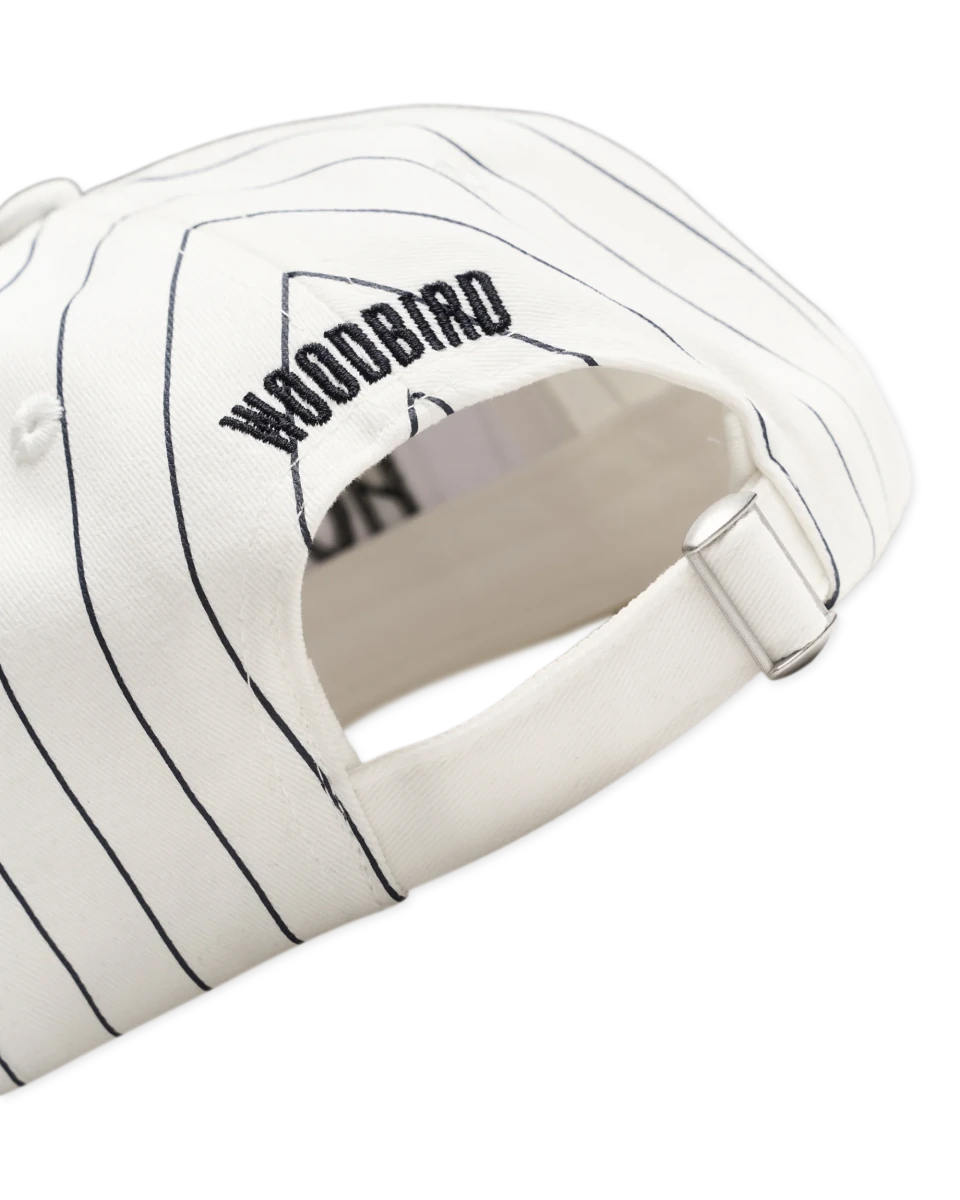 CHUCK STRIPE HK CAP WHITE NAVY | WOODBIRD