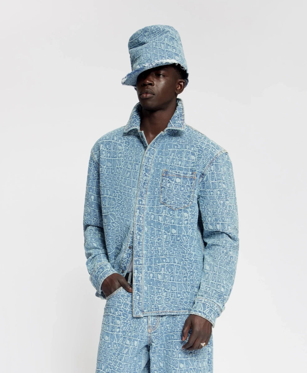 CROC JACQUARD DENIM SHIRT | DAILY PAPER