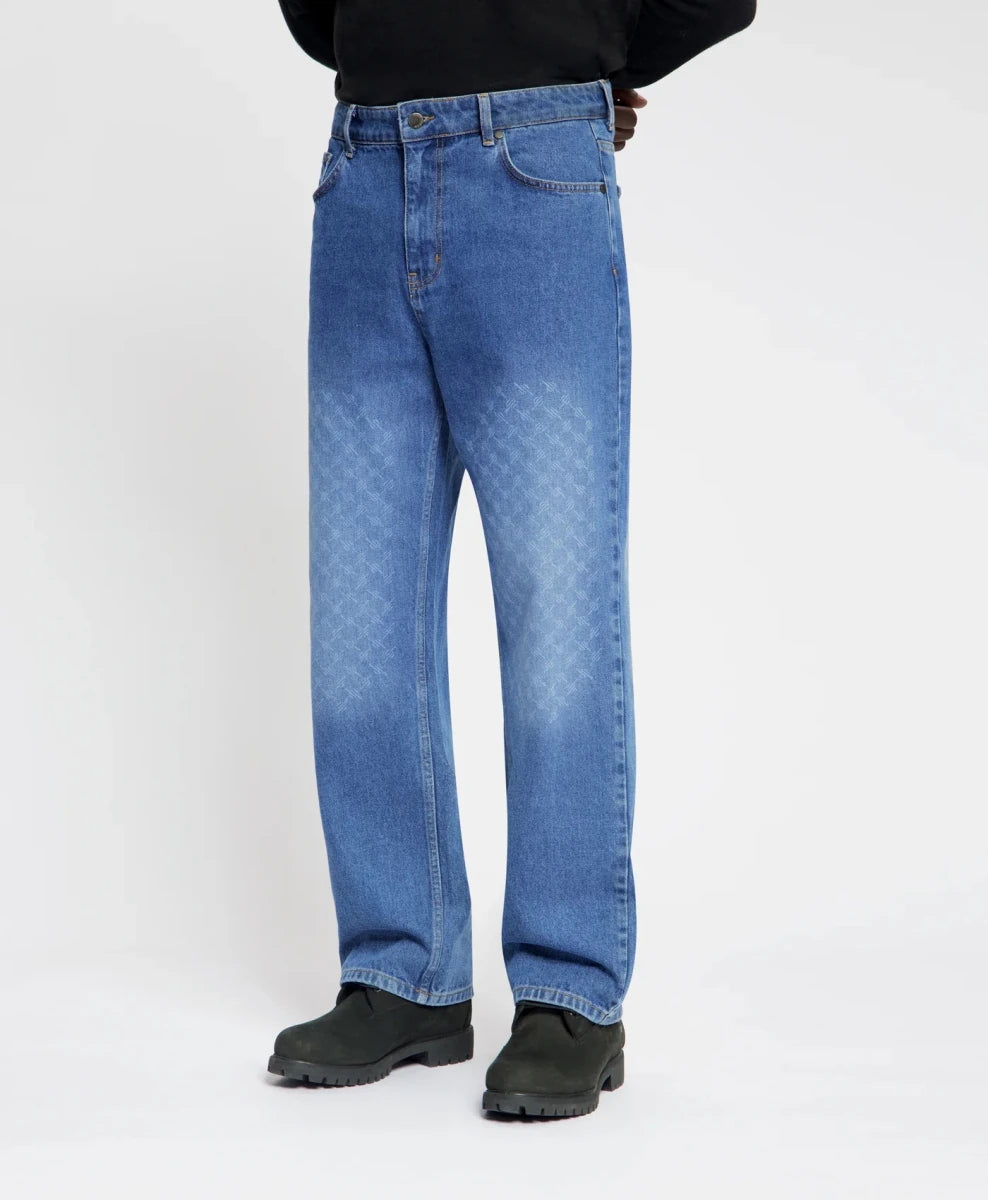 FADED MONOGRAM AMBA JEANS MID BLUE | DAILY PAPER