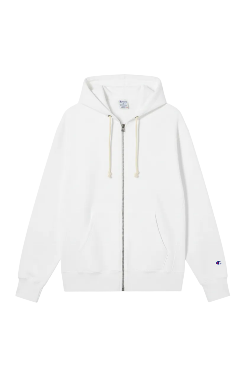 Felpa bianca con zip silver