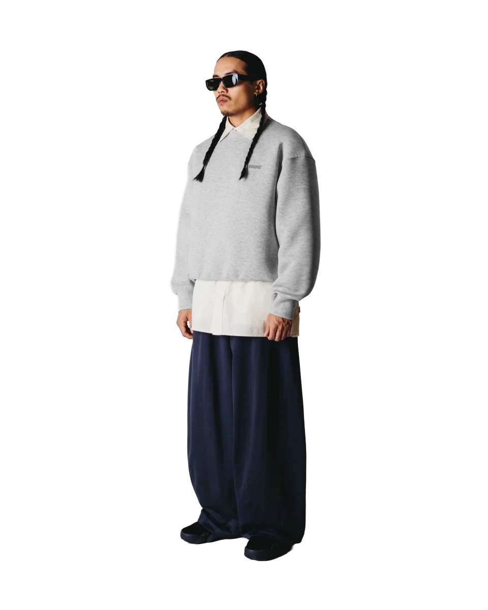 FUKO SCUBA CREW GREY MELANGE | WOODBIRD