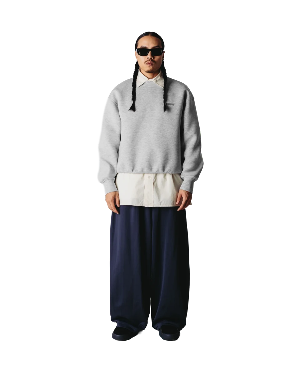 FUKO SCUBA CREW GREY MELANGE | WOODBIRD