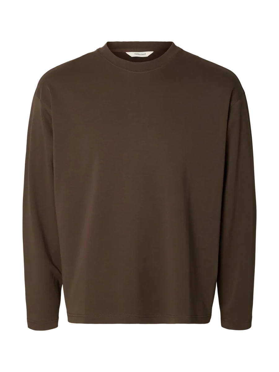 HEAVY LS O-NECK T-SHIRT | SELECTED HOMME
