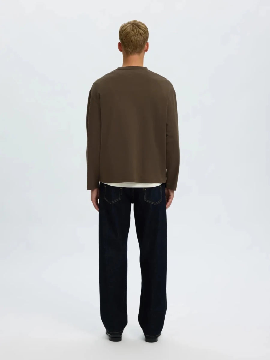 HEAVY LS O-NECK T-SHIRT | SELECTED HOMME