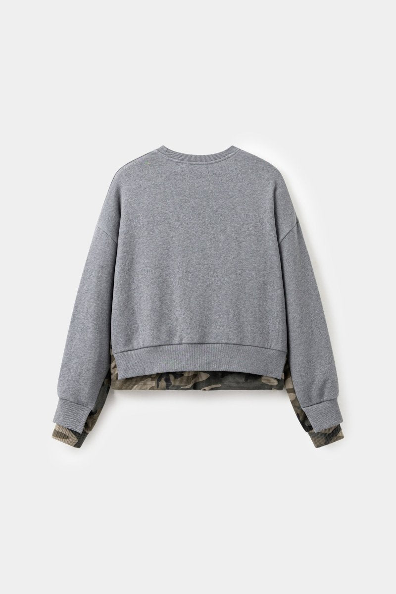 LAYERED CAMO CREWNECK | SSSTUFFF
