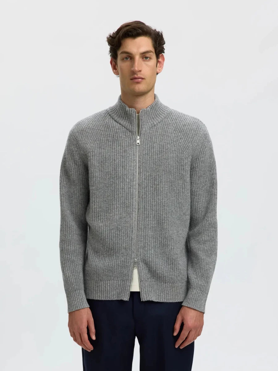 LS KNIT ZIP CARDIGAN | SELECTED HOMME