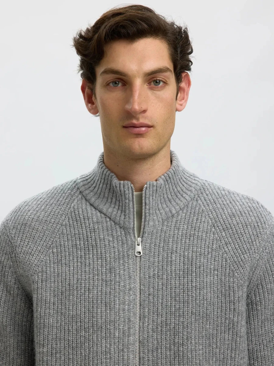 LS KNIT ZIP CARDIGAN | SELECTED HOMME