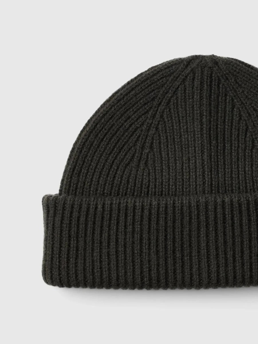 MERINO SAILOR WOOL BEANIE GREEN | SELECTED HOMME