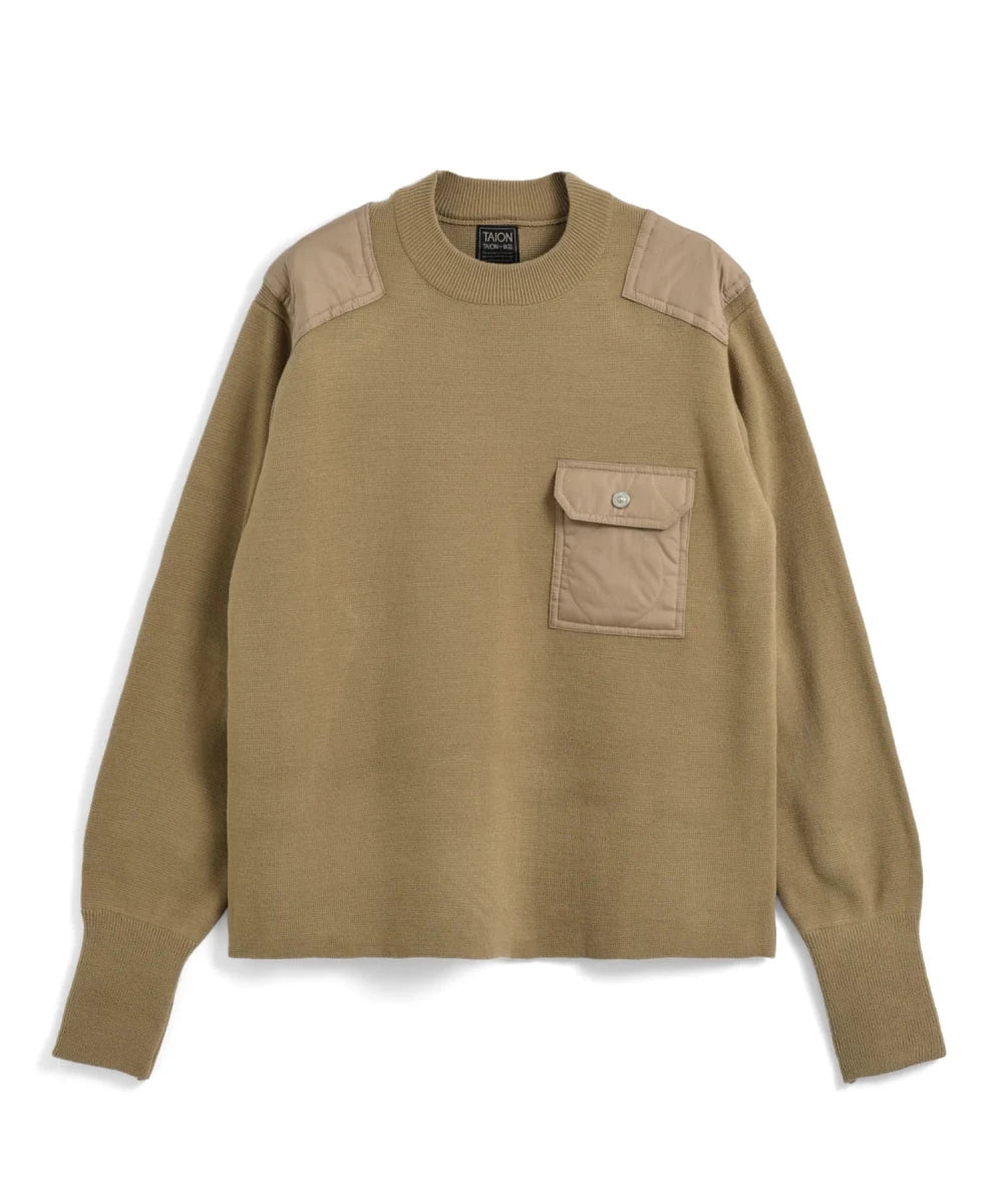 MILITARY CREW NECK KNIT COYOTE | TAION