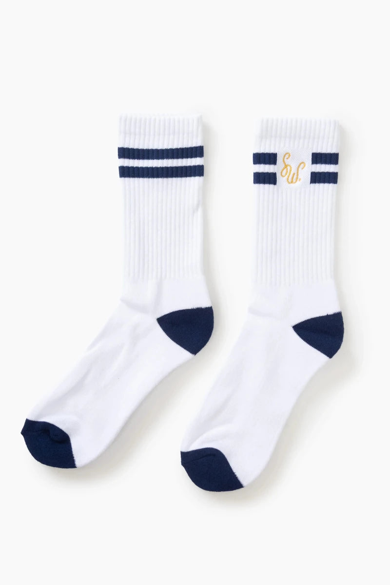 MONOGRAM SOCKS WHITE | SERVICE WORKS