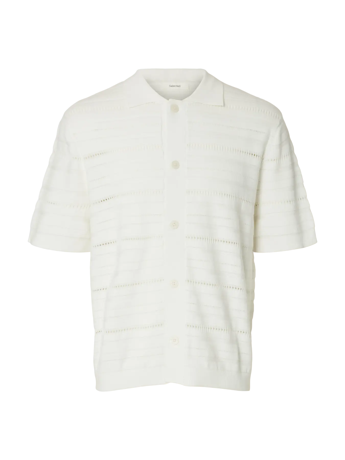 KNIT POLO CARDIGAN OFFWHITE