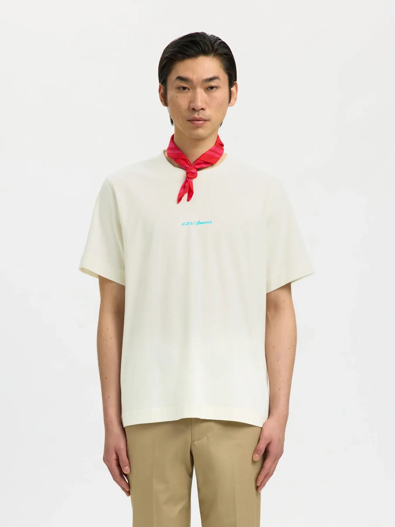 T - SHIRT HOTEL AMOUR WHITE | SELECTED HOMME