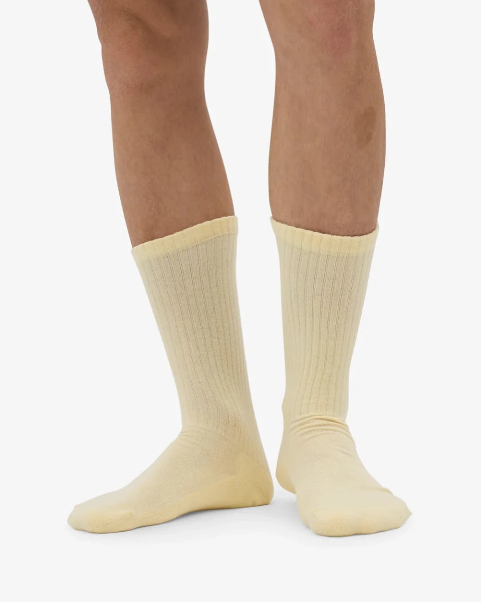 ORGANIC ACTIVE SOCKS SOFT YELLOW | COLORFUL STANDARD