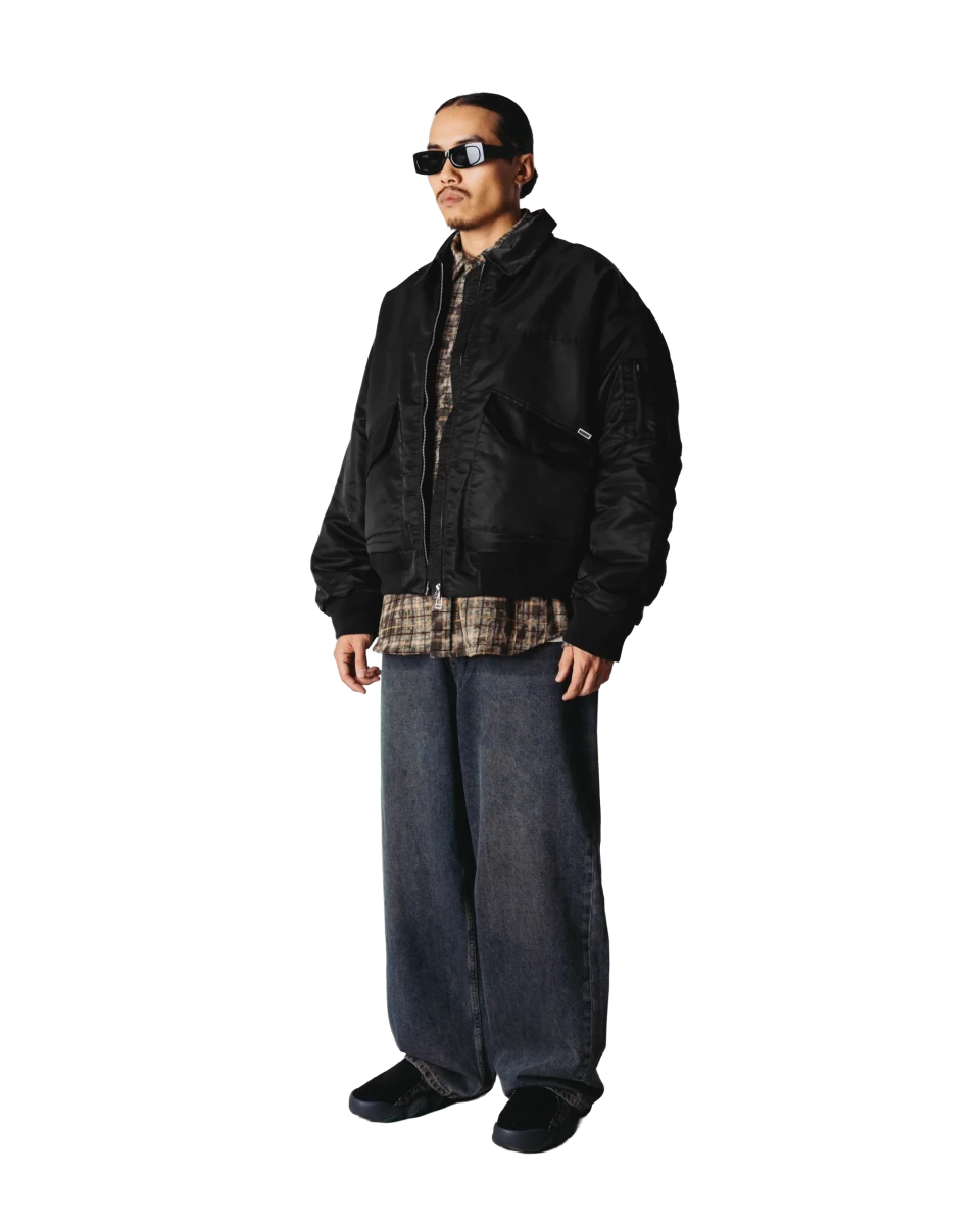 OSAMU BOMBER JACKET BLACK | WOODBIRD
