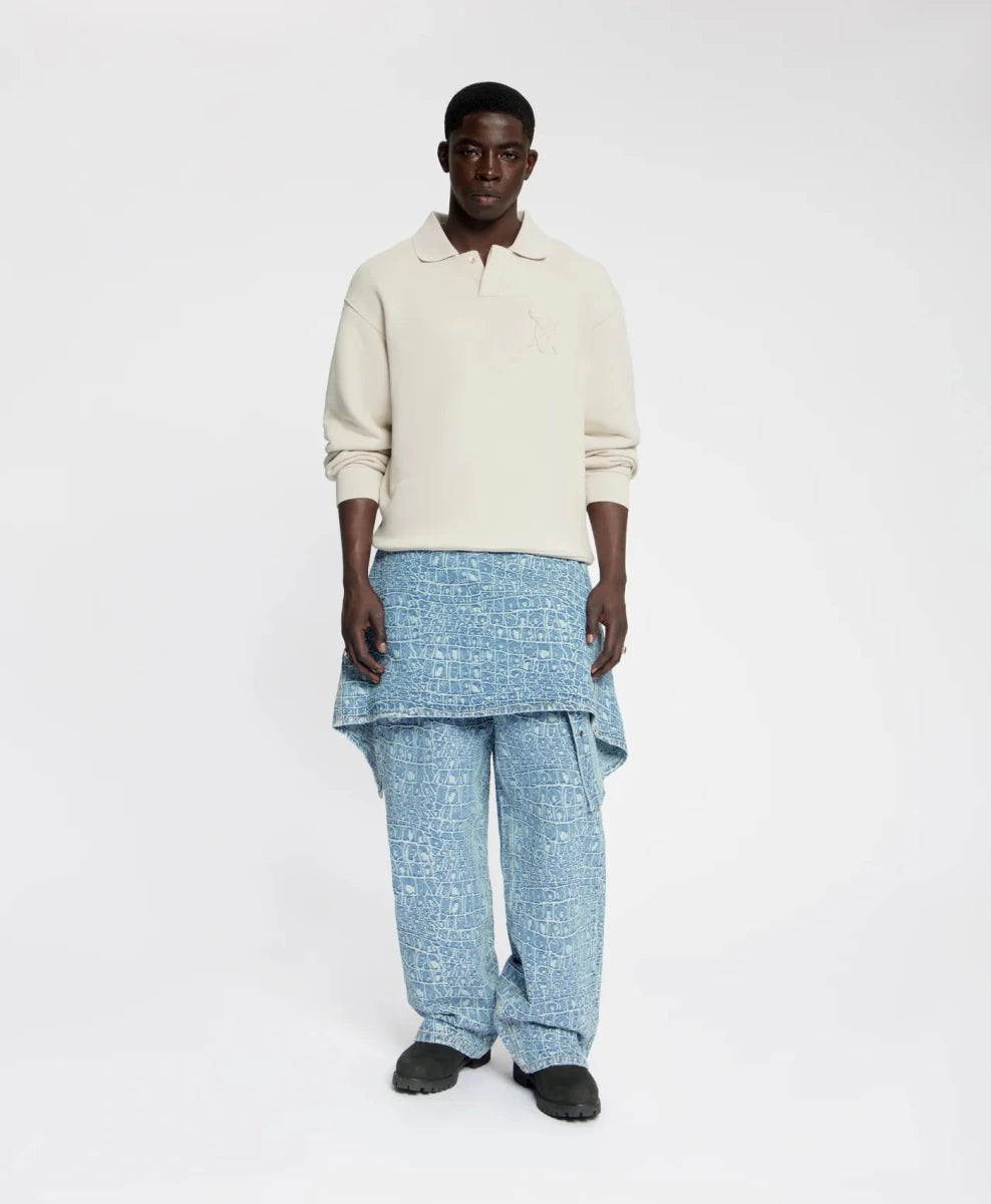 OVERSIZED SHIELD POLO NECK SWEATER | DAILY PAPER