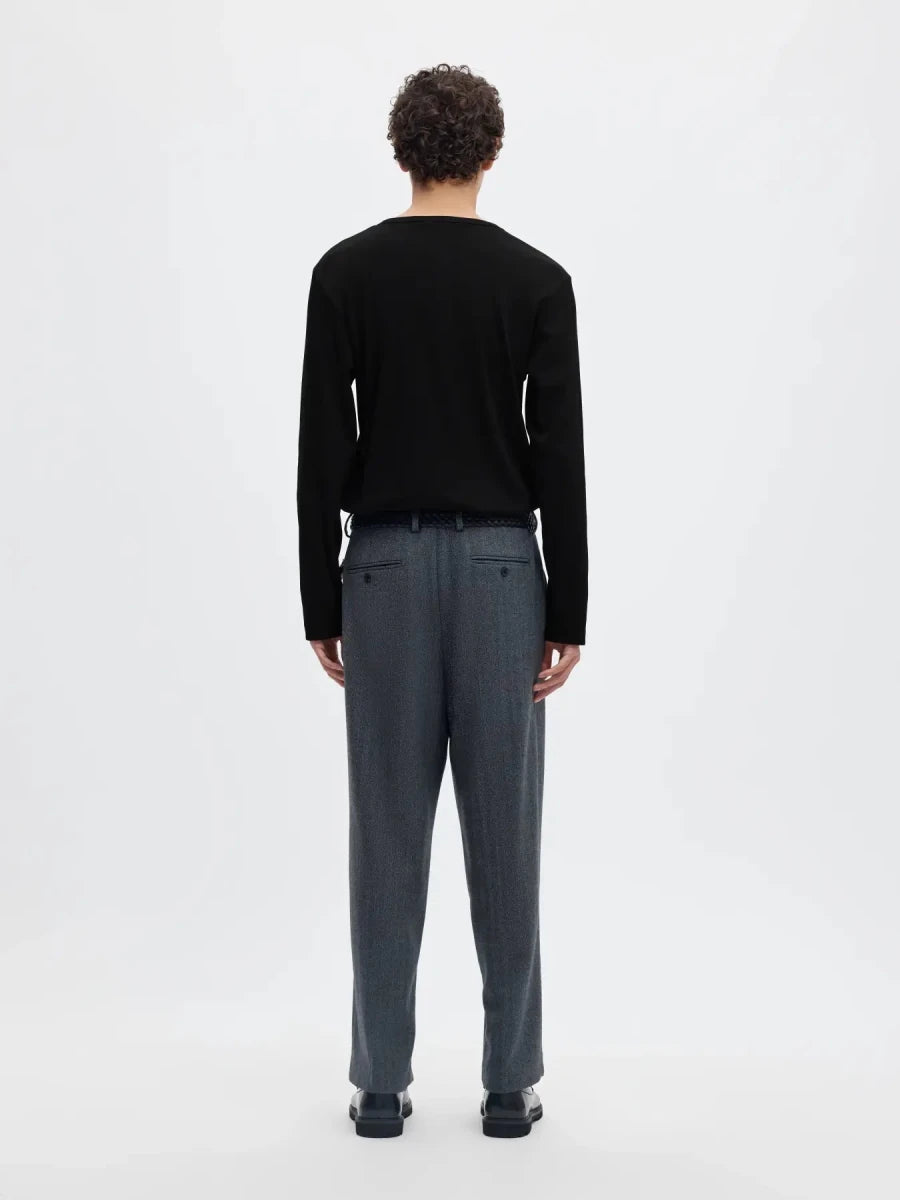 RIB LONGSLEEVE HENLEY T-SHIRT | SELECTED HOMME