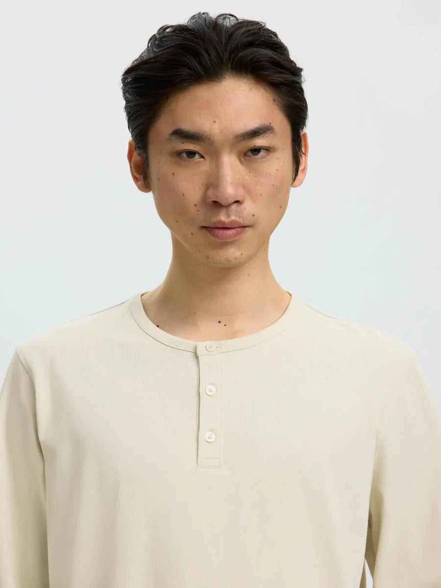 RONAN LS HENLEY SERAFINO T-SHIRT | SELECTED HOMME