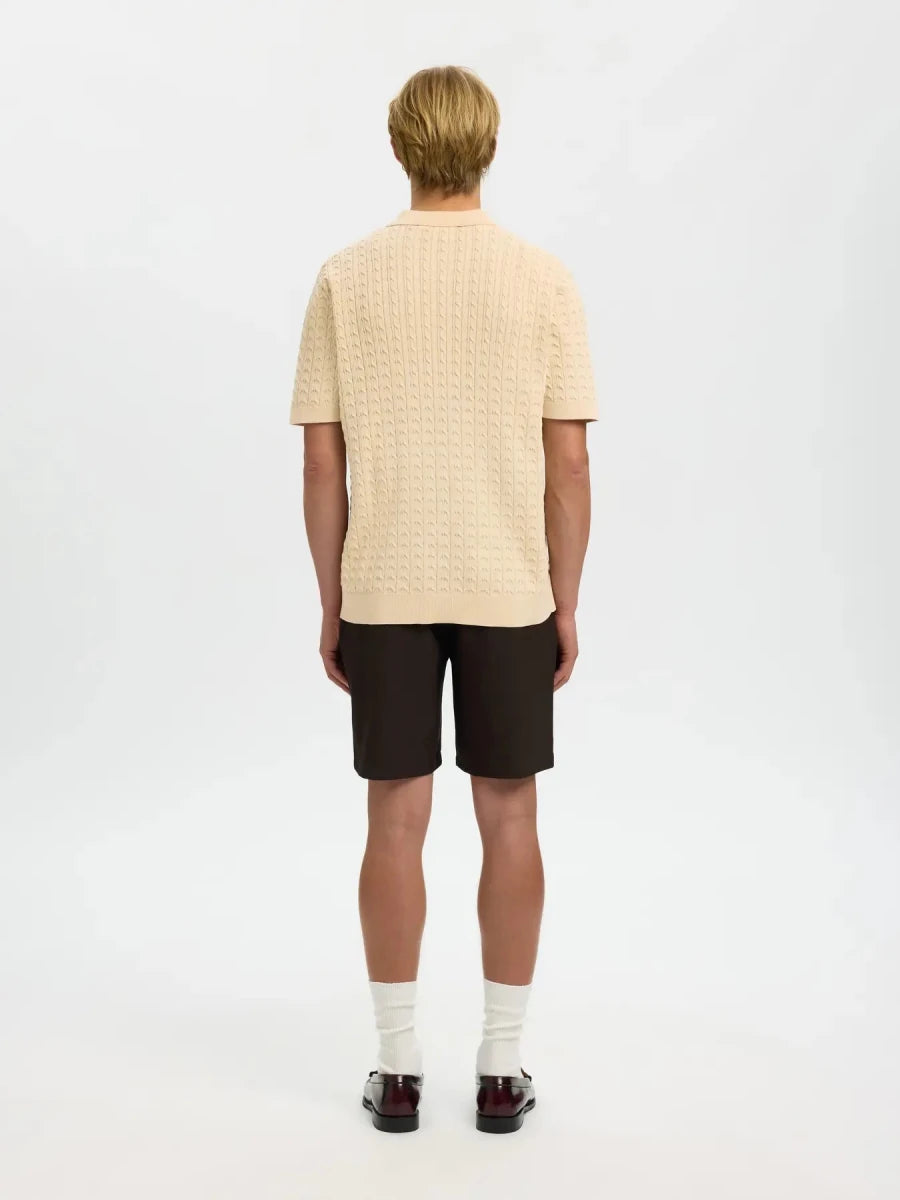 SS KNIT NEW CABLE POLO | SELECTED HOMME