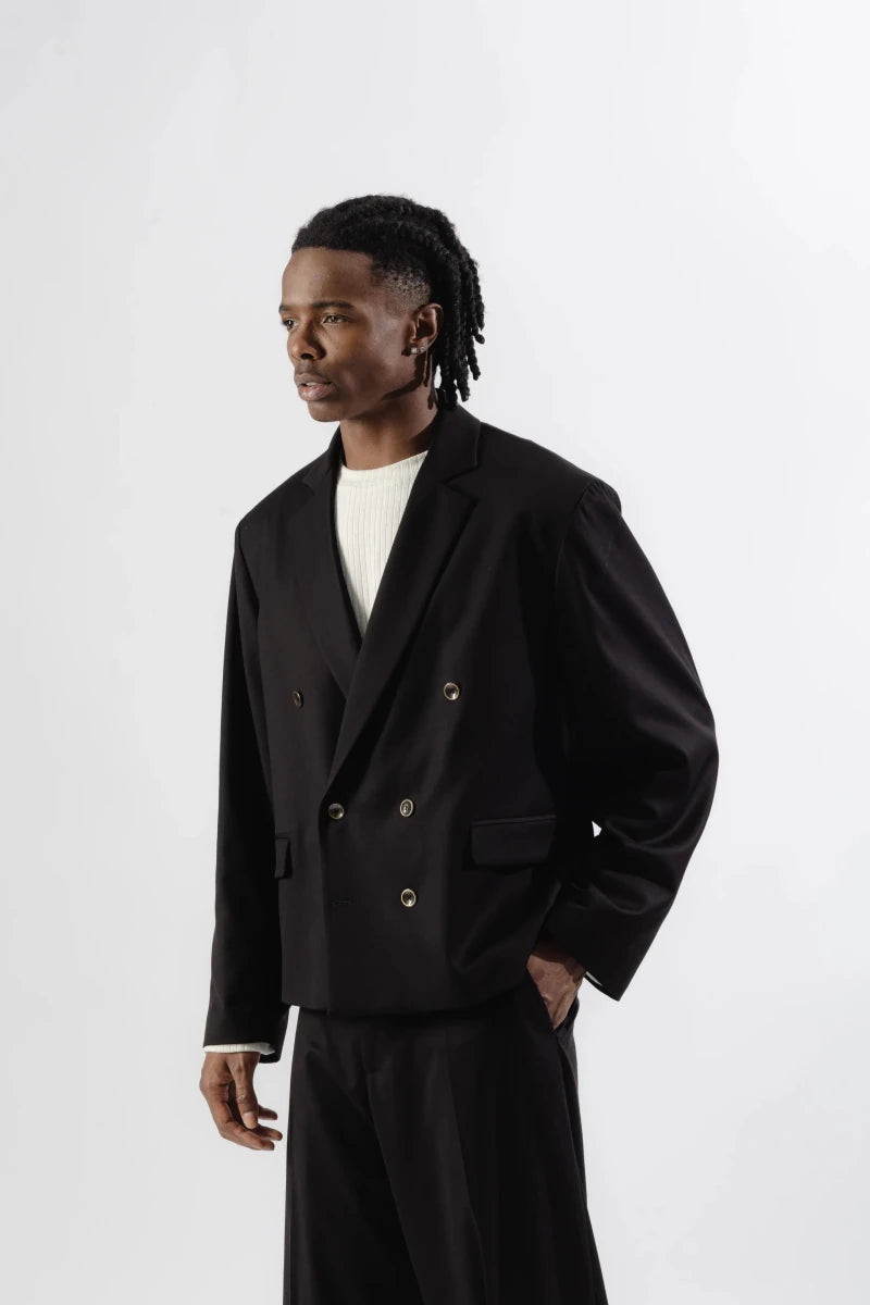 SUIT JACKET CROP BLACK | MOOD ONE