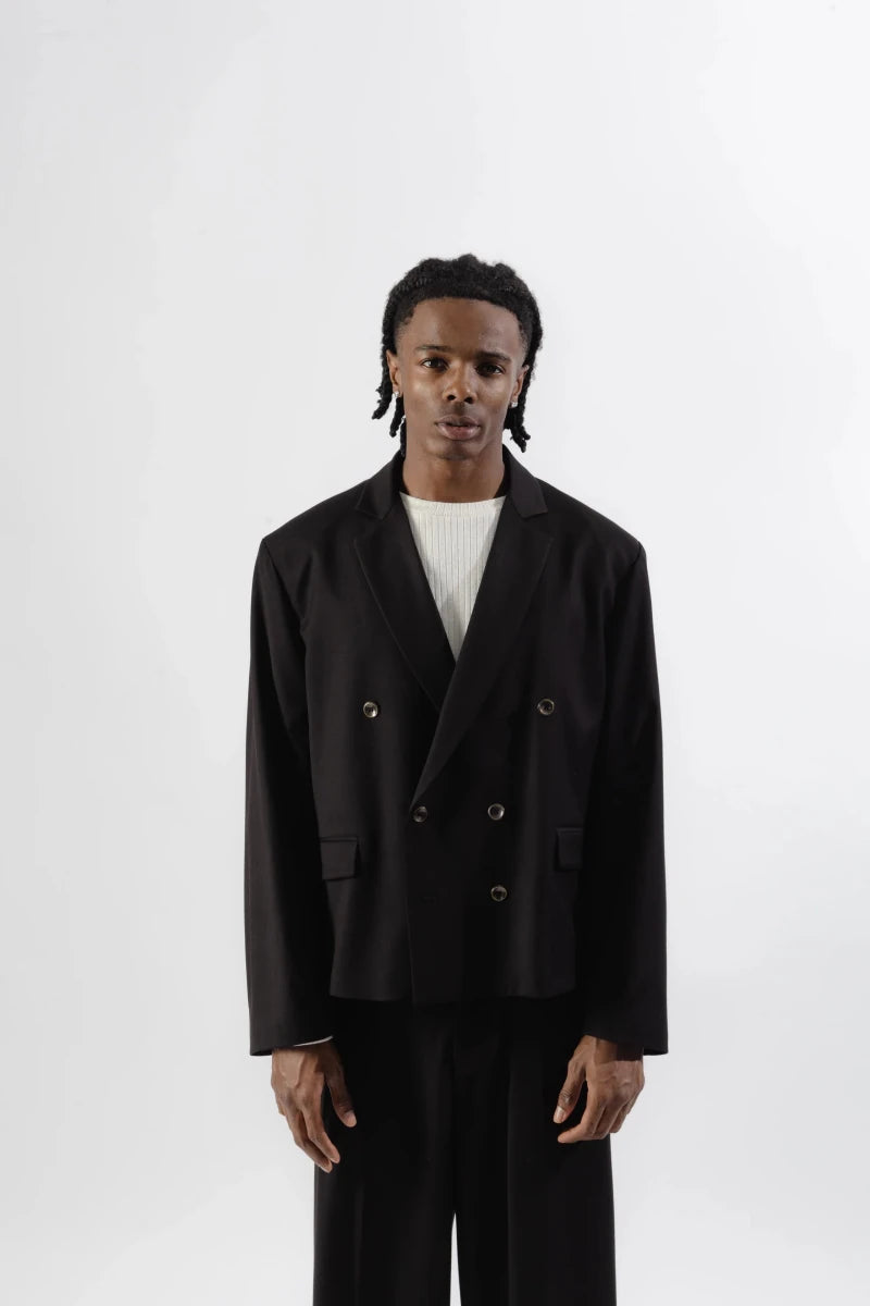 SUIT JACKET CROP BLACK | MOOD ONE