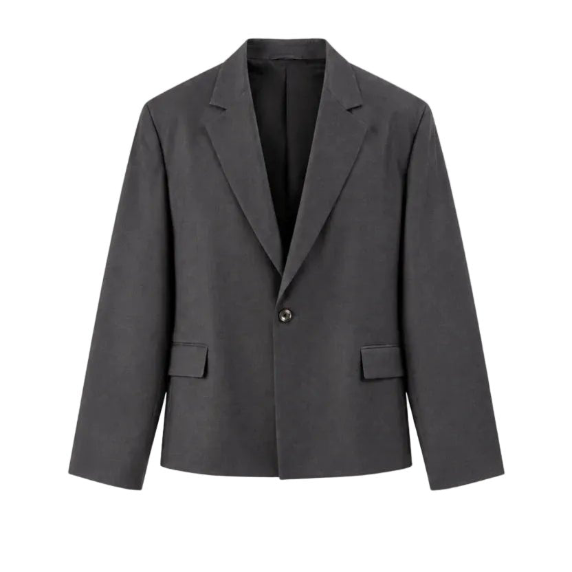 SUIT JACKET CROP GREY | MOOD ONE