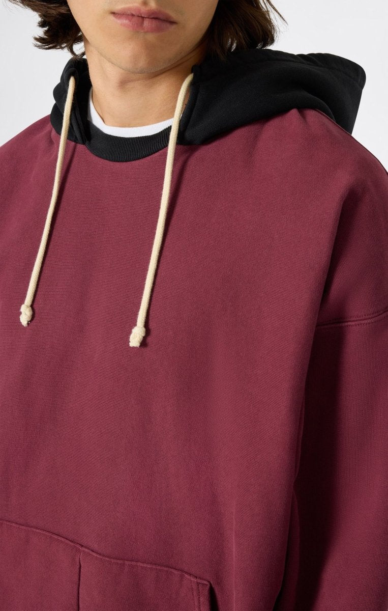 TR ICONIC HOODED SWEATSHIRT REVERSE WEAVE BORDEAUX | CHAMPION PINNACLE
